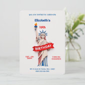 Verjaardagsviering Vrijheidsbeeld Kaart (Staand voorkant)