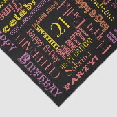 Verjaardagsviering! Warme pastelnamen en leeftijd Tissuepapier (Detail)