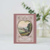 Verjaardagsvignet Art Nouveau Briefkaart (Staand voorkant)