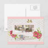 verjaardagsvignet briefkaart (Voorkant / Achterkant)