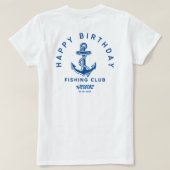 Verjaardagsvisclub Custom T-shirt (Design achterkant)