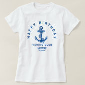 Verjaardagsvisclub Custom T-shirt (Design voorkant)