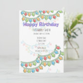 Verjaardagsvlaggenlijn Kaart (Staand voorkant)