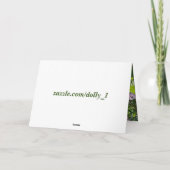 Verjaardagsvlinder van moeder op lila struik kaart (Achterkant)