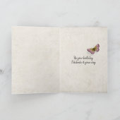 verjaardagsvlinders in tropische tuin kaart (Binnen)