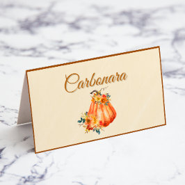 Verjaardagsvoedingslabel voor pompoenpleister kaart