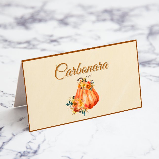 Verjaardagsvoedingslabel voor pompoenpleister kaart (Pumpkin Patch Birthday Food Label)