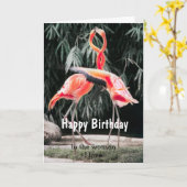 Verjaardagsvogelkoppel Vrouw Ik hou van kaart (Gele Bloem)