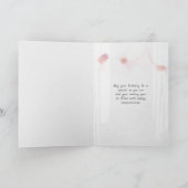 Verjaardagsvoorjaarstuin met roze tulpen kaart (Binnen)