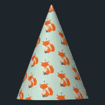 Verjaardagsvos in een Feest Pet Feesthoedjes<br><div class="desc">Speelse kinderen verjaardagsfeestjes pet met een hand getekend vosspatroon,  passend bij de verjaardagsvos in een Party Pet collectie.</div>