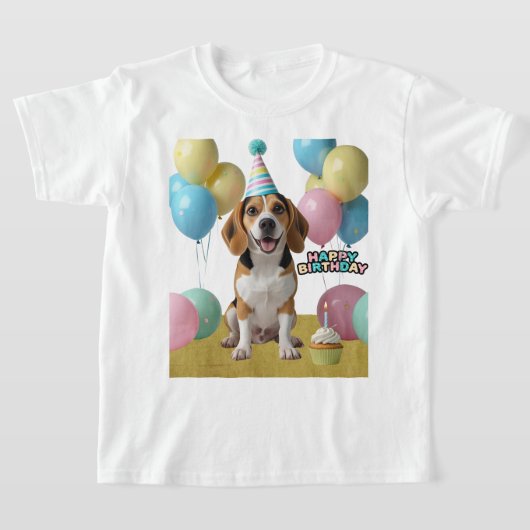 Verjaardagsvreugde met mijn beagle t-shirt (Laagn)