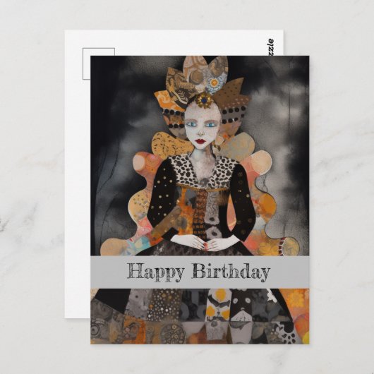 Verjaardagsvrouw Collage Briefkaart (Voorkant / Achterkant)