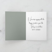 Verjaardagsvrouw met blauwe reiger kaart (Binnen)