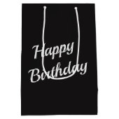 Verjaardagsvrouw met rode paraplu medium cadeauzakje (Achterkant)