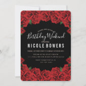 Verjaardagsweekend Itinerariuminvitatatie Kaart (Voorkant)