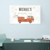 VerjaardagsWelkom Brandweerwagen Spandoek (Beurs)