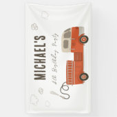 VerjaardagsWelkom Brandweerwagen Spandoek (Verticaal)