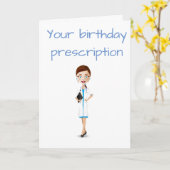 VERJAARDAGSWENS * DUBBELE DOSIS PLEZIER * KAART (Gele Bloem)