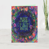 Verjaardagswens Leuk Bloemhart Inspirivity Kaart (Voorkant)