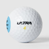 Verjaardagswens met eigen naam golfballen (Logo)