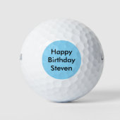 Verjaardagswens met eigen naam golfballen (Voorkant)