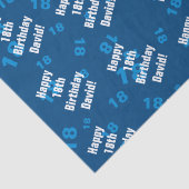 Verjaardagswens met leeftijd en naam tissuepapier (Detail)