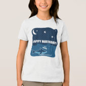 Verjaardagswens voor haaien Tri-Blend shirt (Voorkant)