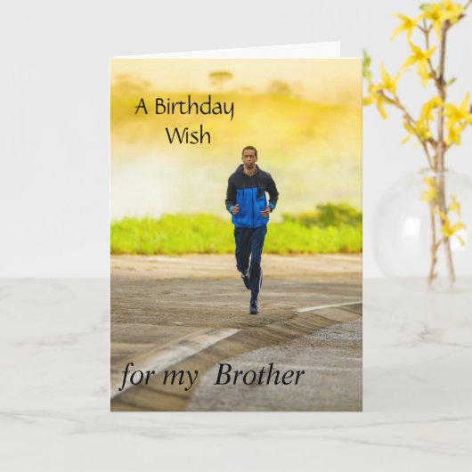 Verjaardagswens voor mijn broer kaart (Gele Bloem)