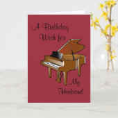 Verjaardagswens voor mijn man kaart (Gele Bloem)