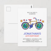 Verjaardagswens voor wielrenner op maat briefkaart (Voorkant / Achterkant)