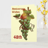 Verjaardagswensen 48 jaar, aanpasbaar kaart (Gele Bloem)