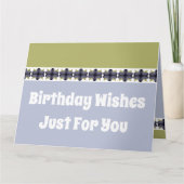 Verjaardagswensen alleen voor jou kaart (Voorkant)