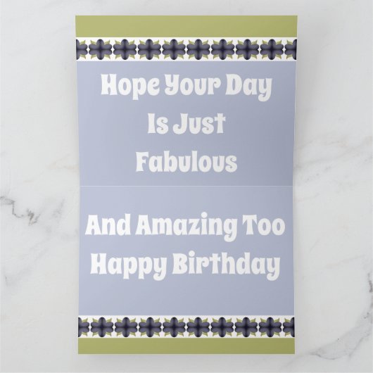 Verjaardagswensen alleen voor jou kaart (Binnen)