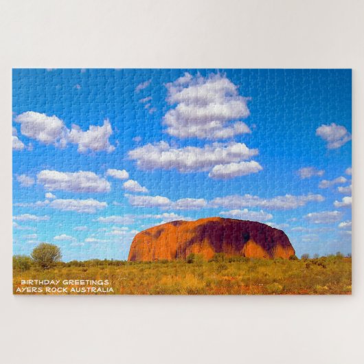 Verjaardagswensen Ayers Rock Australië Legpuzzel (Horizontaal)