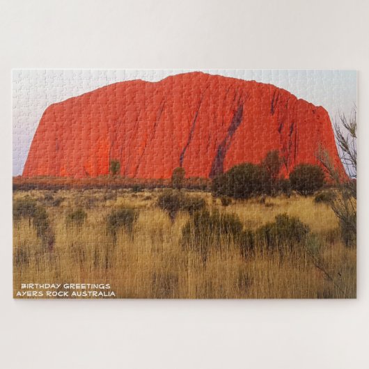 Verjaardagswensen  Ayers Rock Australië Legpuzzel (Horizontaal)