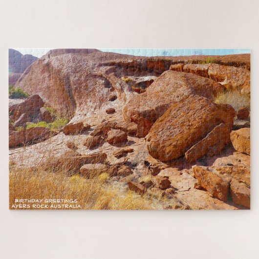 Verjaardagswensen Ayers Rock Australië Legpuzzel (Horizontaal)