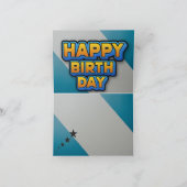 "Verjaardagswensen" Bedankkaart (Binnen)