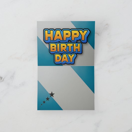 "Verjaardagswensen" Bedankkaart (Binnen)