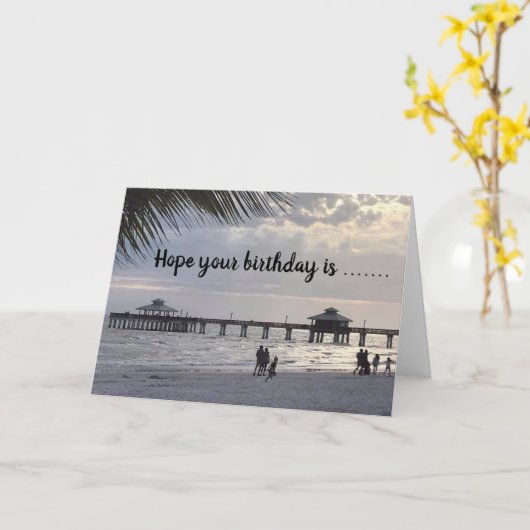 VERJAARDAGSWENSEN *BETER DAN EEN DAG OP HET STRAND KAART (Gele Bloem)