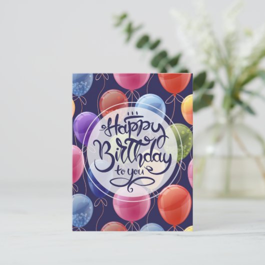 Verjaardagswensen Briefkaart (Staand voorkant)
