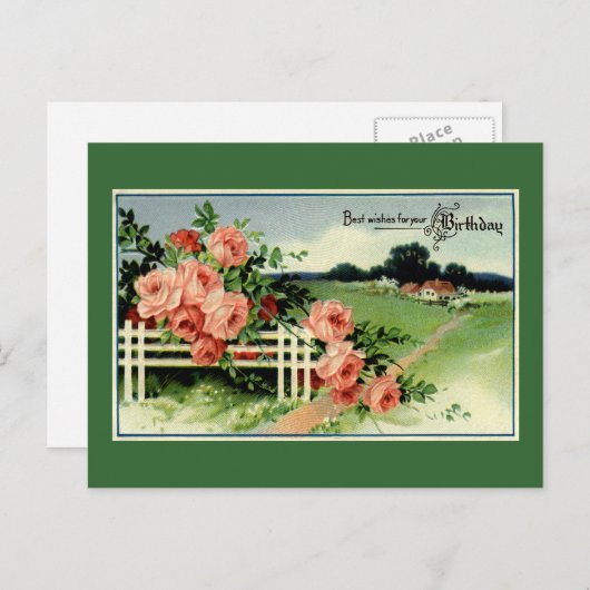  verjaardagswensen briefkaart (Voorkant / Achterkant)