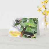 Verjaardagswensen - Butterfly Kaart (Gele Bloem)