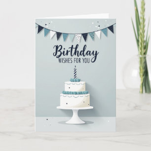 Verjaardagswensen Cake Card Kaart
