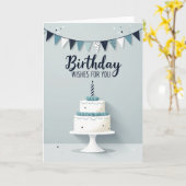 Verjaardagswensen Cake Card Kaart (Gele Bloem)