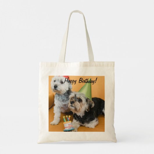 Verjaardagswensen Canvas tas (Achterkant)