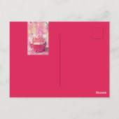Verjaardagswensen Cup Cake Roze Postkaart (Achterkant)