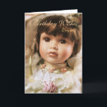 Verjaardagswensen dochter kaart<br><div class="desc">Porseleinen Doll - zacht afbeelding -  - Victoriaans</div>
