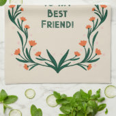 Verjaardagswensen Elegant Bloemen Lijst Theedoek (Gevouwen)