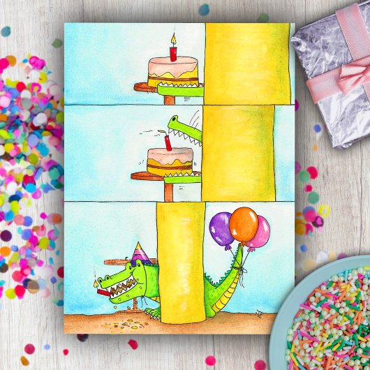 Verjaardagswensen Gator Briefkaart