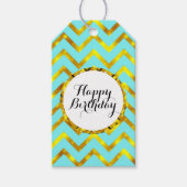 Verjaardagswensen girly goud personaliseren cadeaulabel (Voorkant)